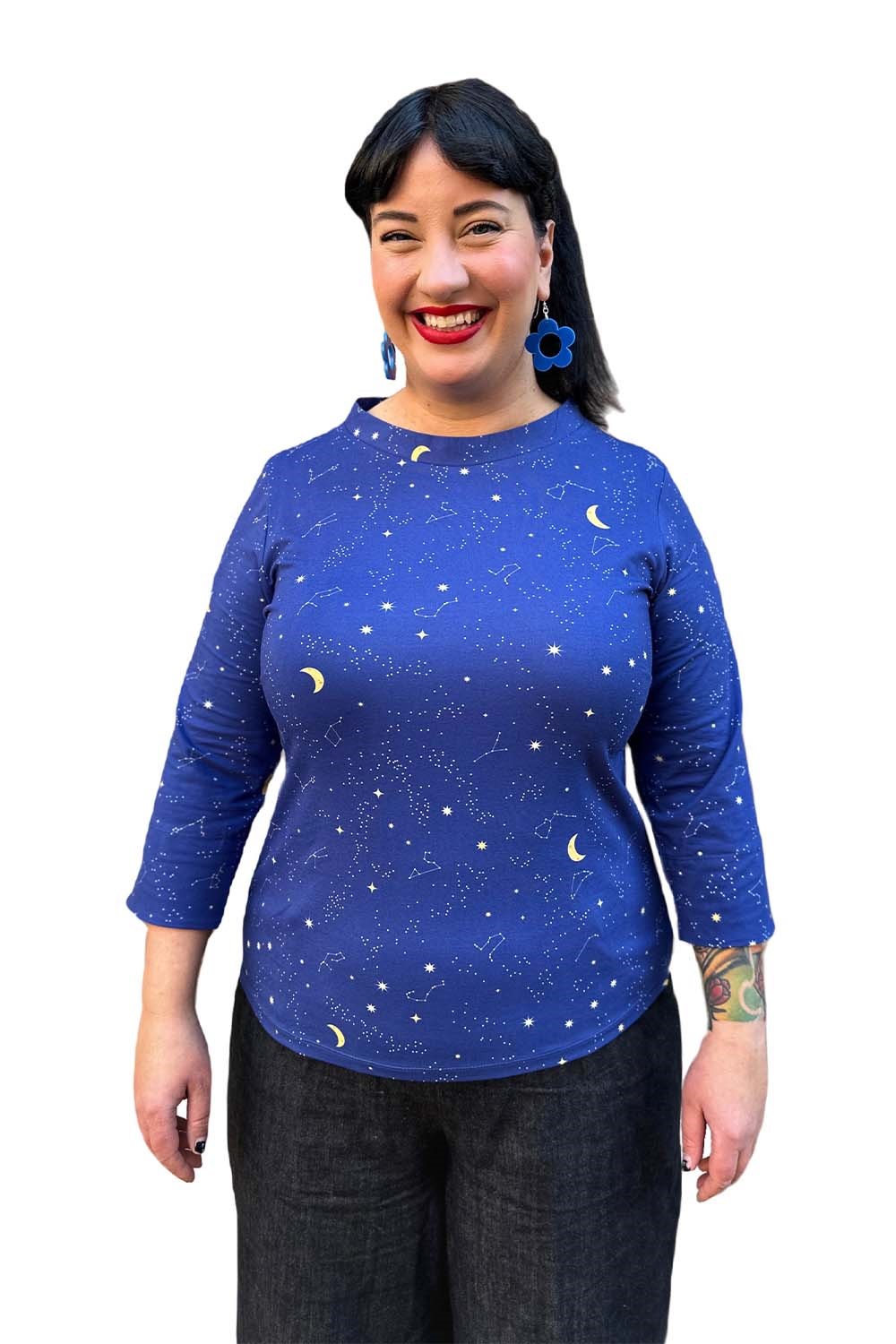 Agnes topp Astrologi blå