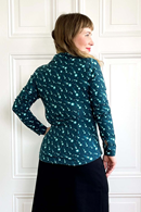 Matilda blouse UNIKA Blomkomet turkos