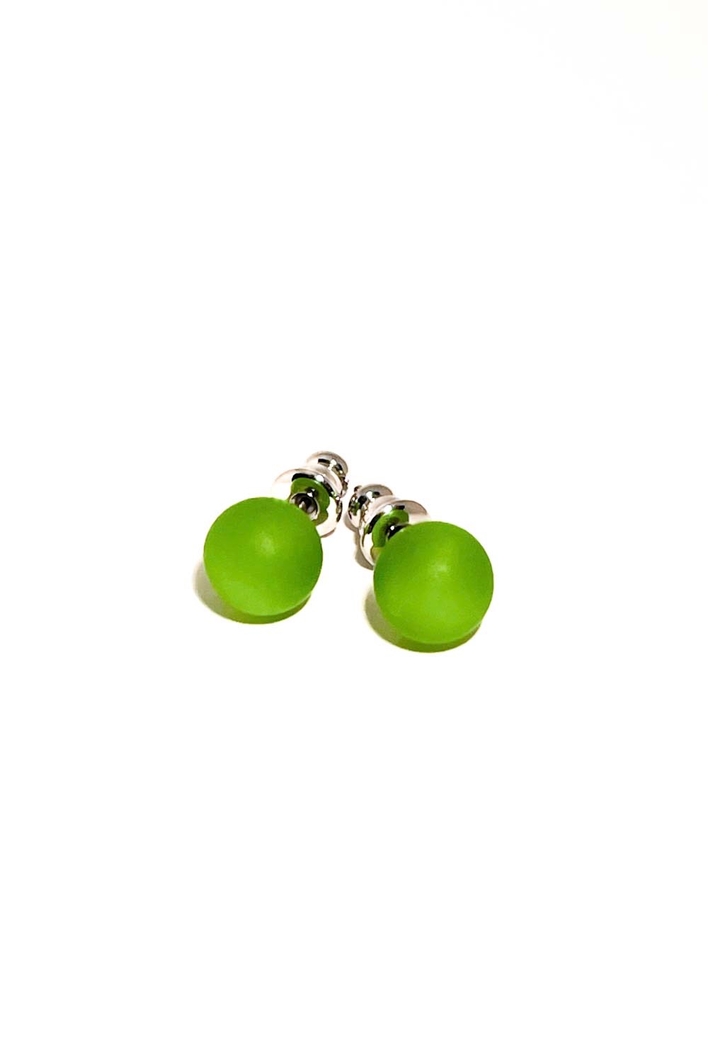 Earrings resin Pluppar green