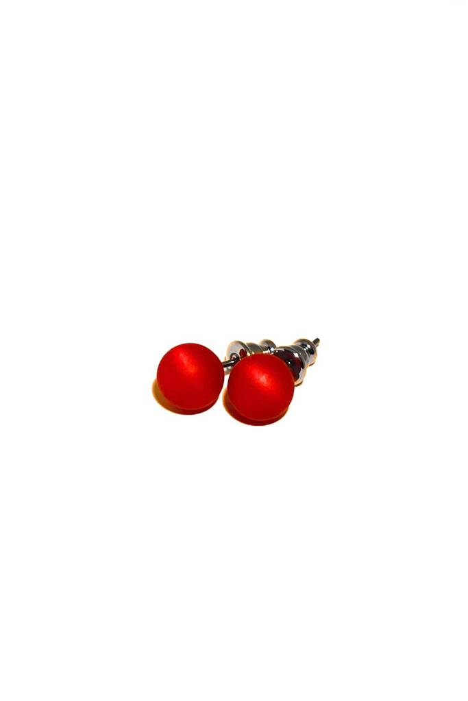 Earrings resin Pluppar red