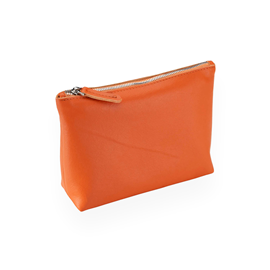 Leather Wash Bag, Orange