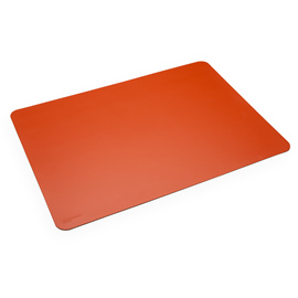 Schreibtischunterlage aus Leder, Rollbare, Orange