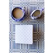 Cotton Paper Card, Tällbergskrus, White/Blue