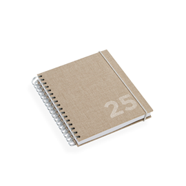 Kalender mit Ringbindung 2025, Sand Brown