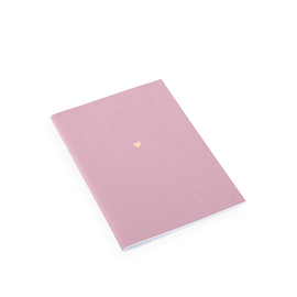 Notebook Stitched, Dusty Pink, Little heart