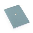 Notizheft Stitched, Dusty Green, little Heart
