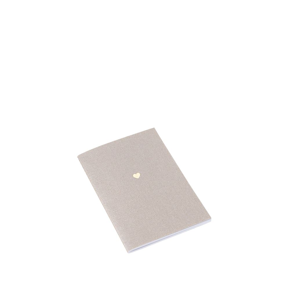 Notebook Stitched, Pearl Luster, Little Heart