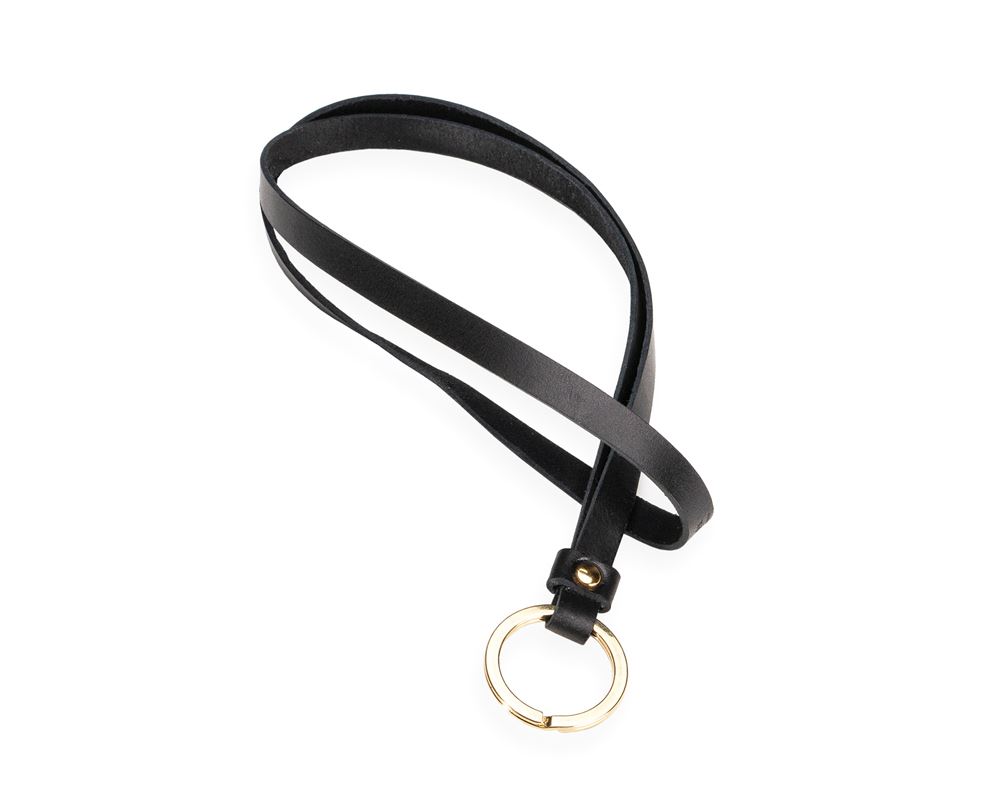 Schlüsselanhänger aus Leder, Black