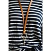 Sangle porte-clés en cuir, Cognac