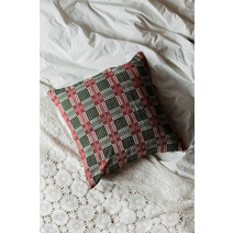 Cushion, Munkabälte, Green/Red