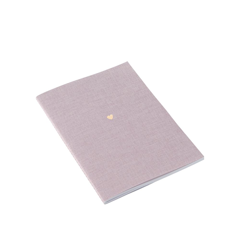 Notebook Stitched, Rose Water, Little Heart