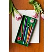 Tray, cloth covered, Clover Green