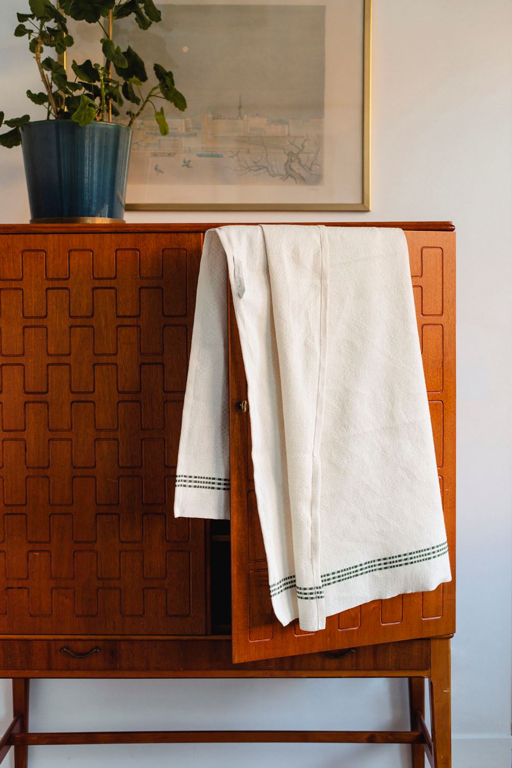 Daladräll, Bath towel, Bleached-green