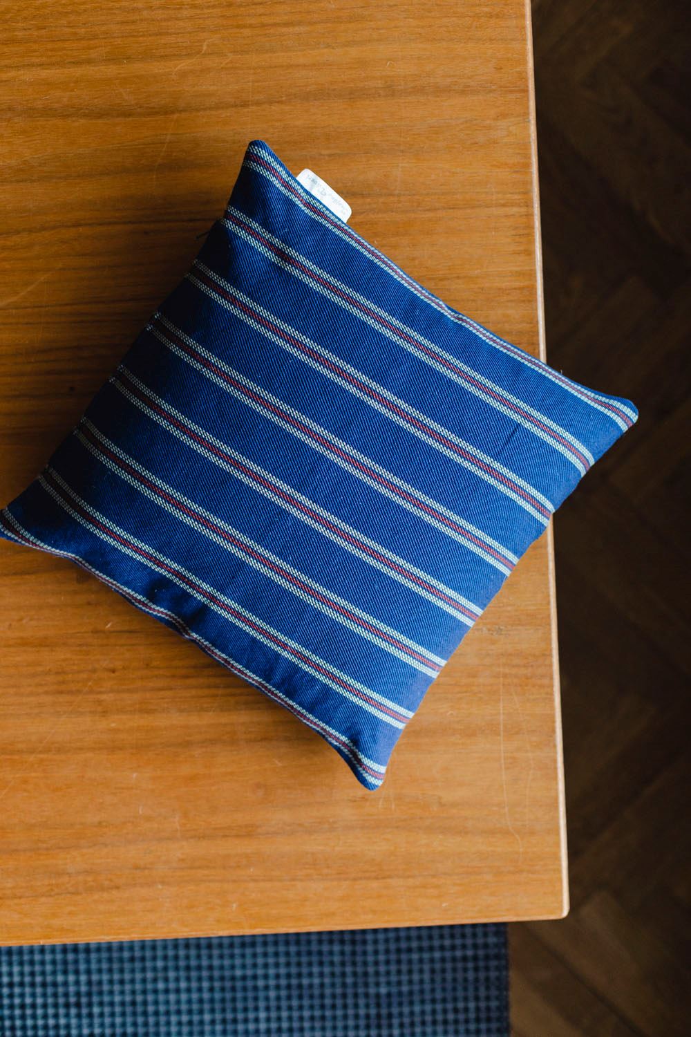 Cushion, Ebba, Blue/Grey/Red