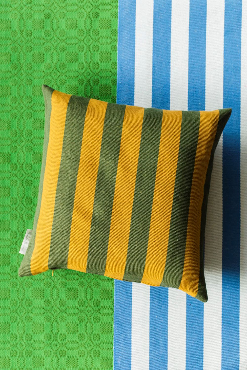 Cushion, Marianne, green/cloudberry