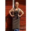 Apron, Tällberg, black-unbleached