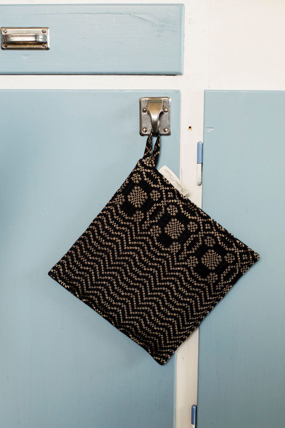 Pot Holder, Tällberg, black/unbleached