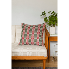 Cushion, Munkabälte, Green/Red