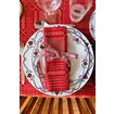 Table Cloth, Norrlandskrus, red full & full blue