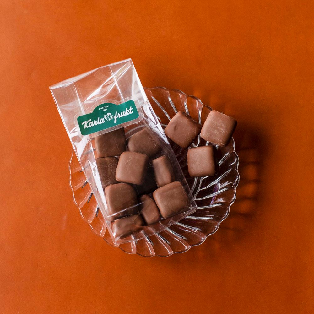 Karla-rutor, ljus choklad