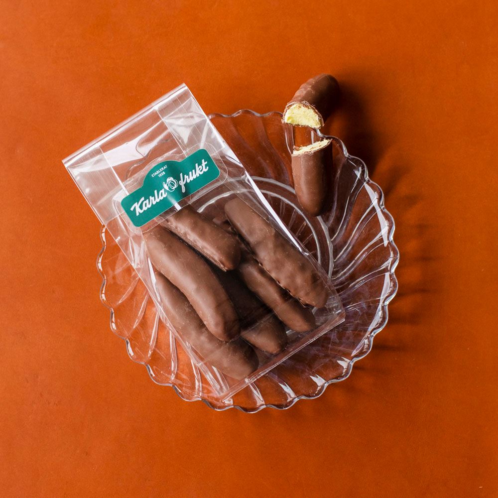 Karla-bananer, ljus choklad