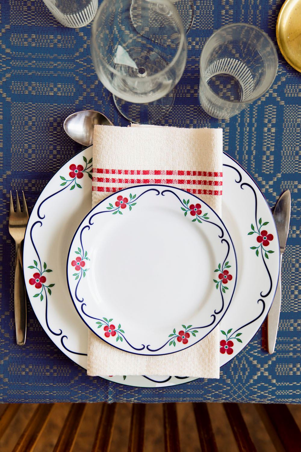 Table Cloth, Norrlandskrus, blue full