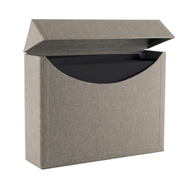 Vävklädd Arkivbox, Stengrå