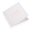 Cotton paper card, So happy for you, White and Gold
