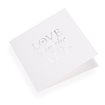 Folded card, Love is in the air, White and Silver