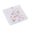 Carte double, papier coton, parterre de fleurs rose