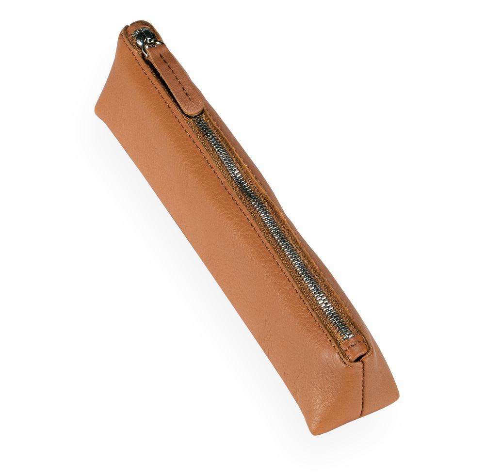 Pencil Case Leather, Cognac