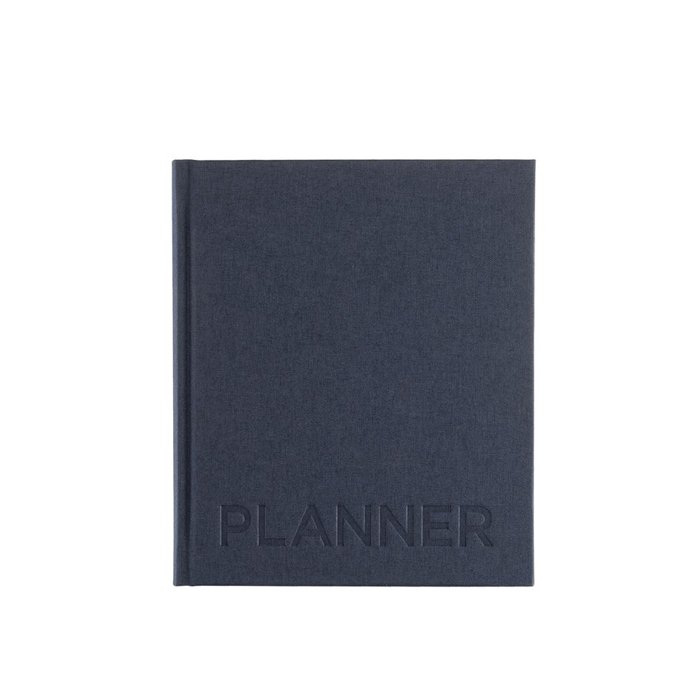 Hardcover Weekly Undated Planner, Smoke Blue