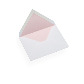 Enveloppe, papier coton, Rose