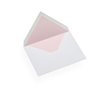 Cotton paper envelope, Dusty Pink liner