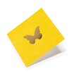 Faltkarte aus Baumwollpapier, Sun Yellow mit Schmetterling in Gold