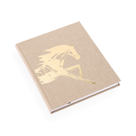 Notebook hardcover, Sand brown, Get the Gallop