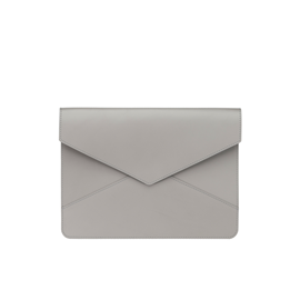 Leather Envelope Case, Light Grey