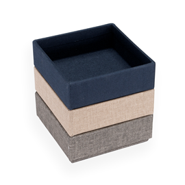Set de 3 boîtes carrées, Smoke blue, Light grey, Sand