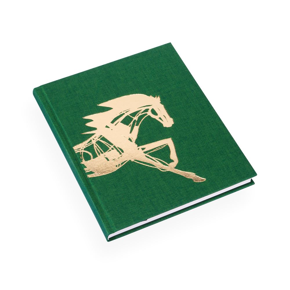 Notebook hardcover, clover Green - Get the Gallop