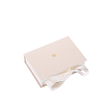 Box with Silk Ribbons, Ivory, Little Heart
