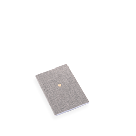Notebook Stitched, Pebble Grey, Little Heart Gold