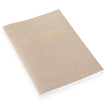 Brush lettering workbook, Sand Brown, Gold