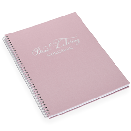 Brush lettering workbook, Dusty Pink, Silver