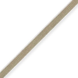 Woven linen ribbon, white border