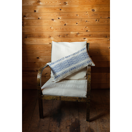 Sundborn Cushion, White/Blue
