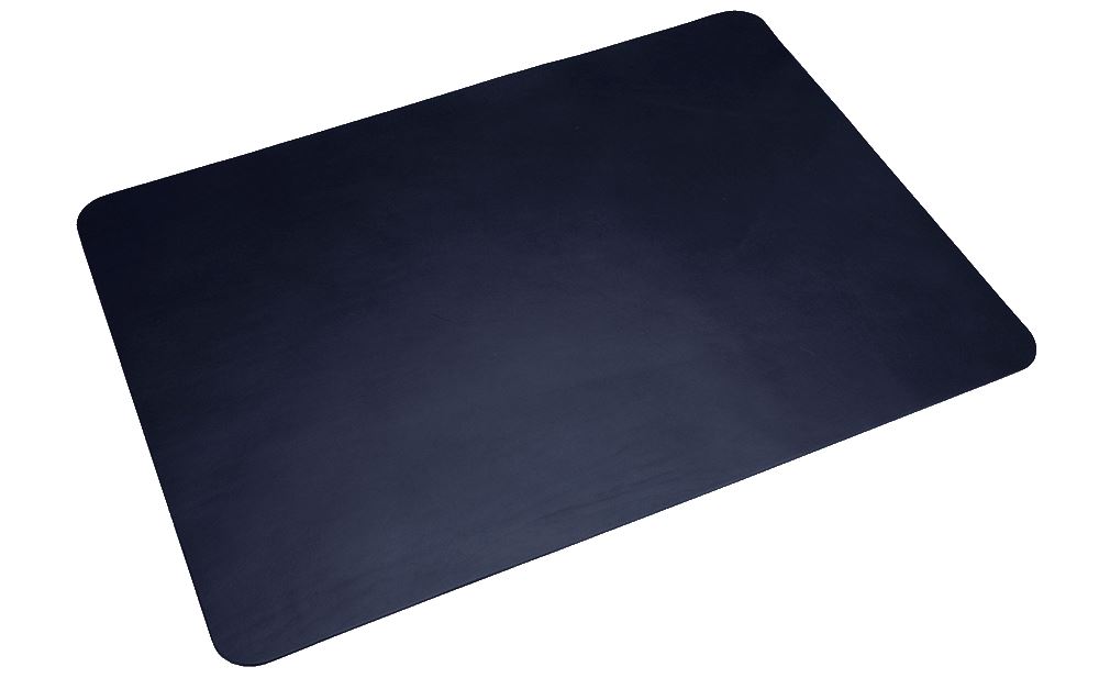 Skrivbordsunderlägg i läder, Mörkblå