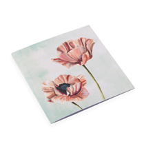 Cotton Paper Card, Poppy
