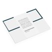 Place cards in cotton paper, Dark Blue border