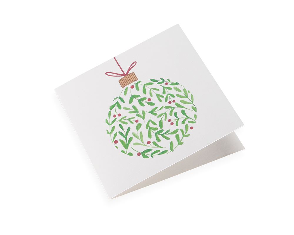Cotton paper card, Christmas Bauble