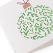 Faltkarte, Weihnachtskugel, Baumwollpapier